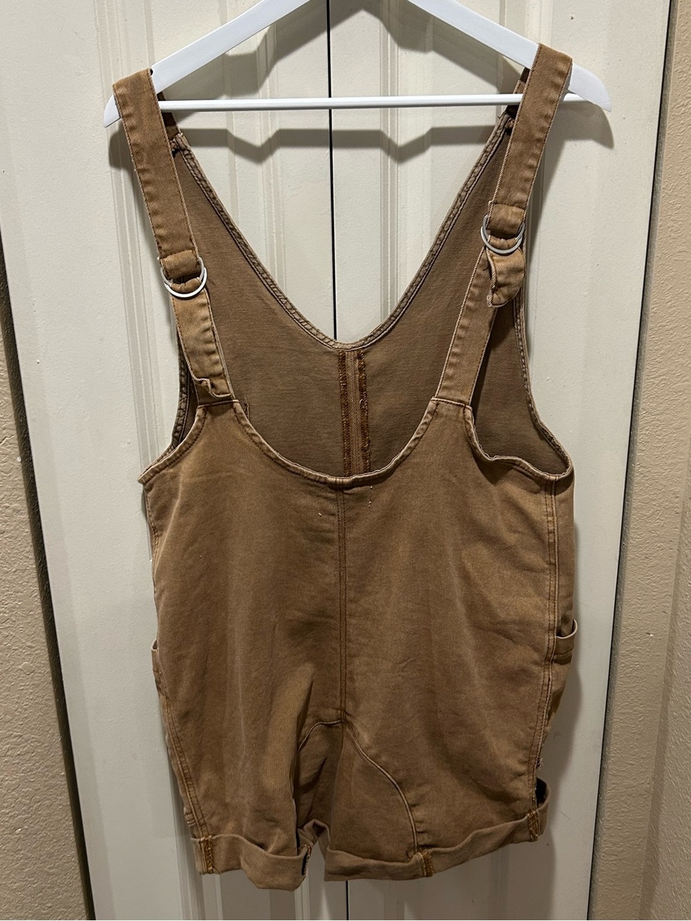 Zenana Washed Adjustable Shoe Denim Overall , Small - Picture 8 of 12